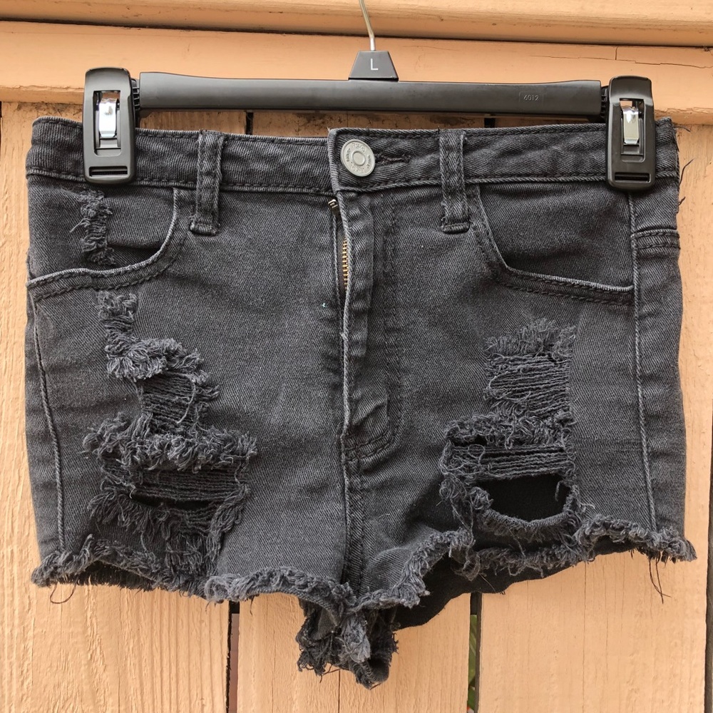 Adorable destroyed black shorts!!!
